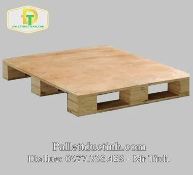 Pallet Gỗ 2 Hướng Nâng Mặt Liền