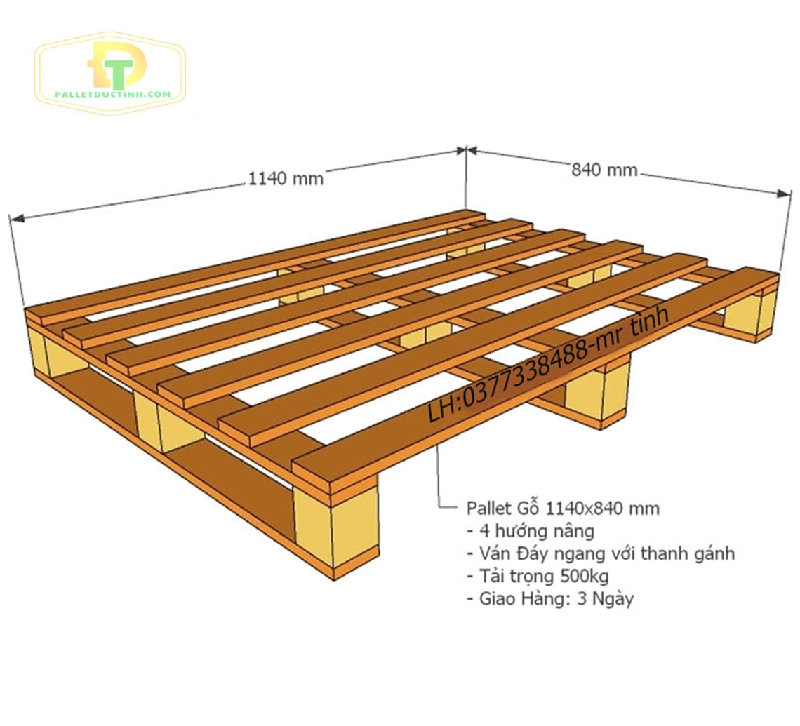 Pallet Gỗ Kích Thước 1140x840mm